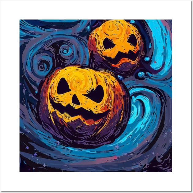 Spooky pumpkin pattern Wall Art by TomFrontierArt